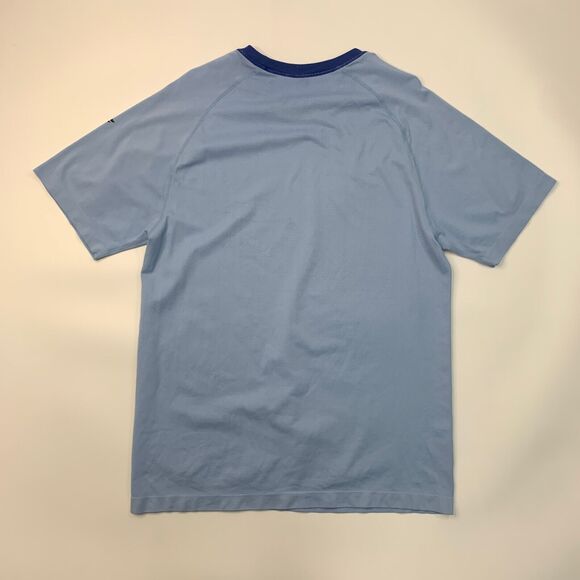 Fabletics Ringer T Shirt Mens L Large Blueberry Lightweight Athletic Nylon Blend - Picture 8 of 11